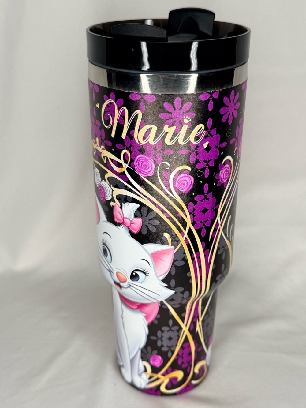 The Aristocats Marie Black & Purple 40oz Insulated Tumbler - Picture 3 of 6